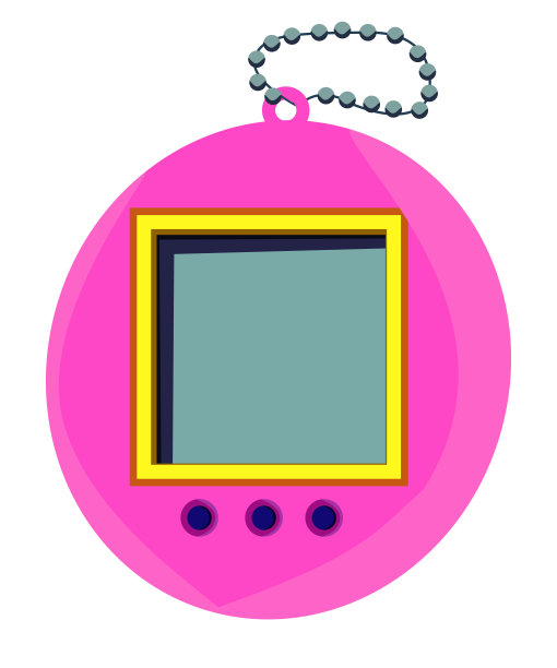 90年代复古电子宠物口袋游戏设备图片下载