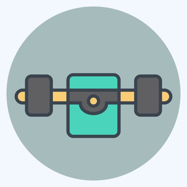 图标滑板卡车。与滑冰有关的符号。颜色搭配风格。简单的设计说明图片下载