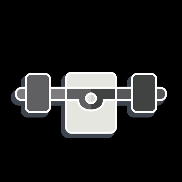 图标滑板卡车。与滑冰有关的符号。光滑的风格。简单的设计说明图片下载