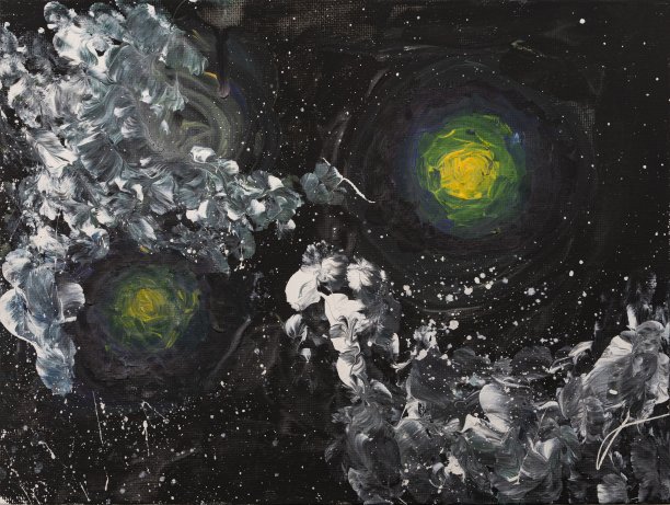 太空中星系与恒星的抽象画图片下载