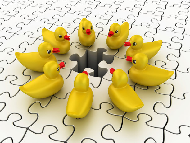 3D鸭子拼图图片下载