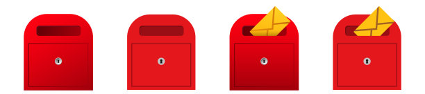 邮箱红色邮箱。邮资信封图片下载