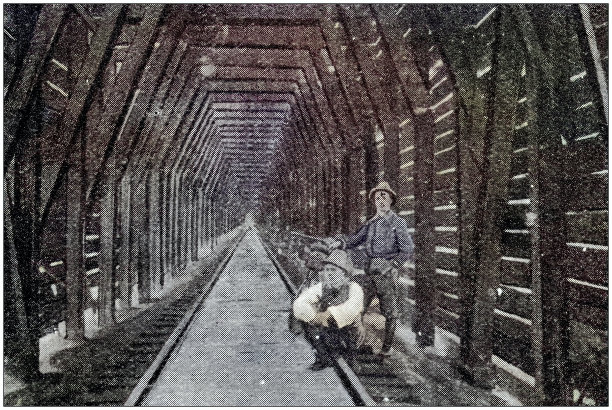 古董照片:骑自行车的人图片下载