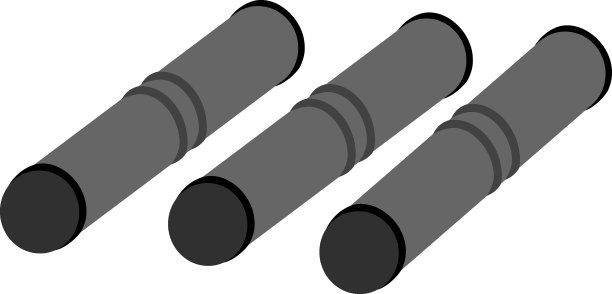金属管图标。灰色管插图孤立在白色背景图片下载