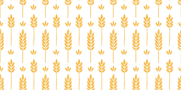 小麦刷纹理无缝图案背景。手绘蜡笔刷抽象花小麦无缝图案。花卉抽象grunge手绘印花背景。向量图片下载