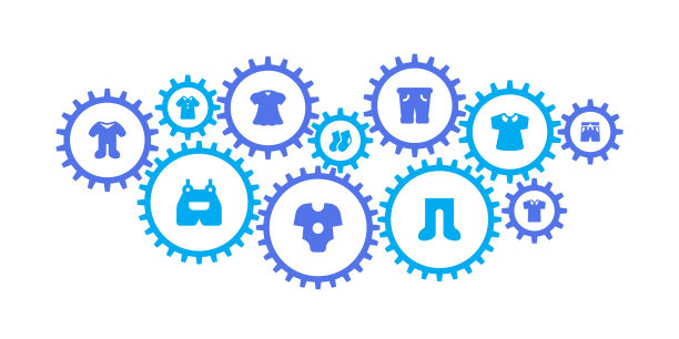 齿轮机构和儿童服装图标图片下载