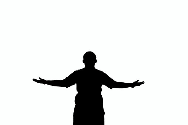 一个胖子的影子图片下载