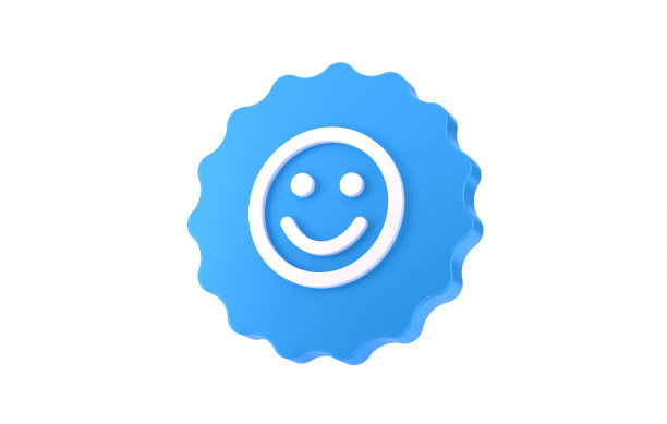 蓝色标签和笑脸图片下载