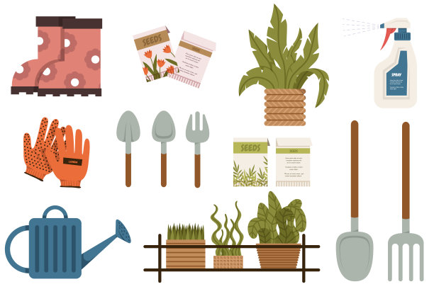 花园家具。植物园。图片下载