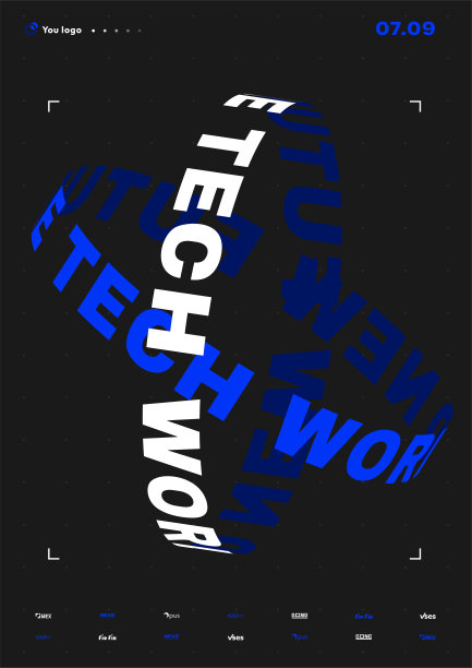 未来主义海报矢量概念图片下载