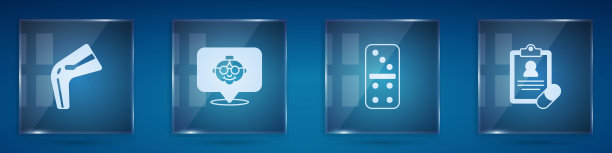 集骨痛，祖母，多米诺骨牌和医疗处方。方形玻璃板。向量图片下载