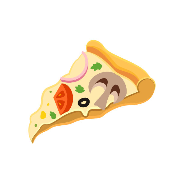 披萨片传统意大利快餐顶视图餐欧洲小吃矢量图片下载