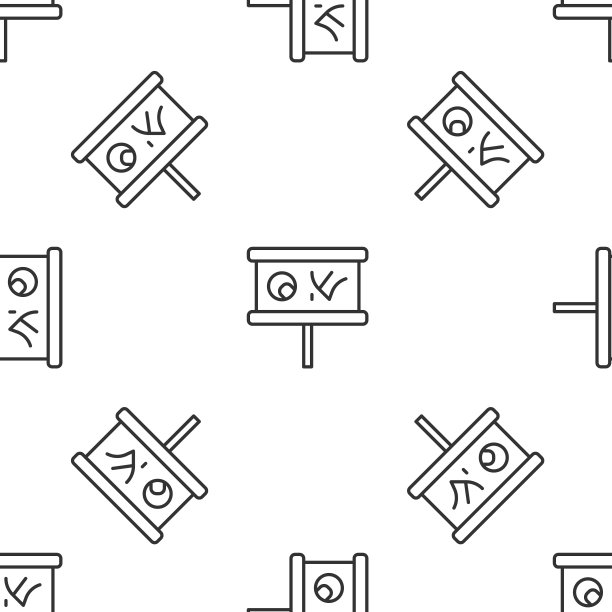 规划策略概念图标隔离无缝图案在白色背景。棒球杯的队形和战术。向量图片下载