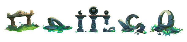 古老文明建筑的遗迹图片下载