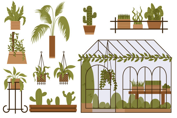 花园家具。植物园。图片下载