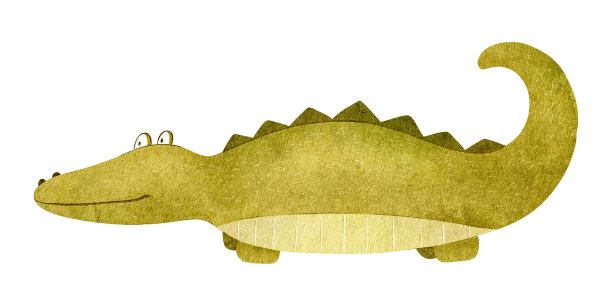 可爱的小鳄鱼。孤立的手绘水彩插图在孩子的风格。异国情调的热带爬行动物为婴儿淋浴，卡片，海报，儿童的商品和房间图片下载