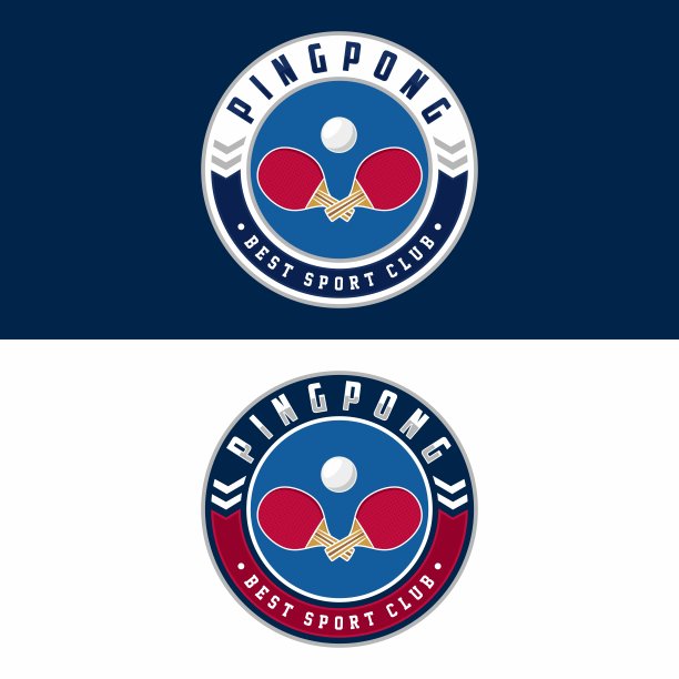 乒乓球运动图标设计矢量插图图片下载