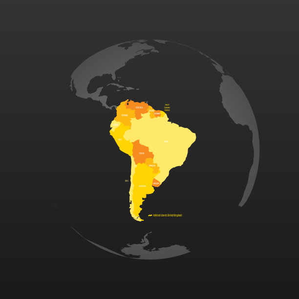 南美洲政治地图图片下载