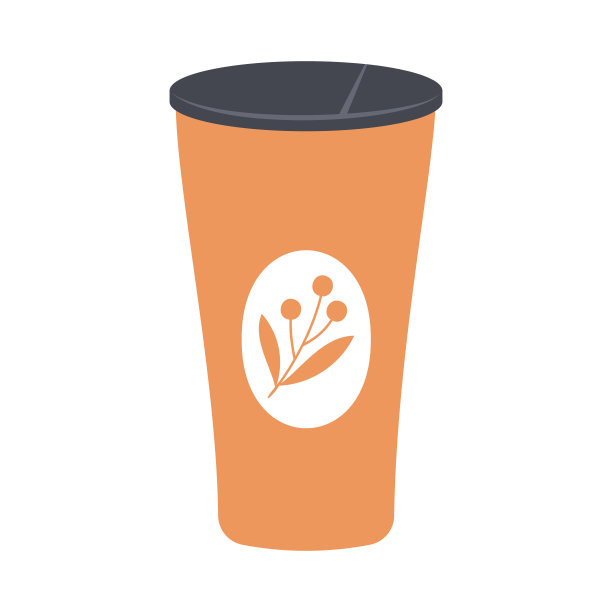 热杯子。保温瓶图标在一个平面风格孤立的白色背景。矢量图图片下载