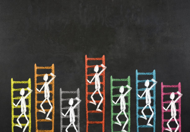 简笔画攀登成功阶梯图片下载