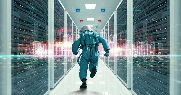 宇航员的旅程在ai控制的服务器室图片下载