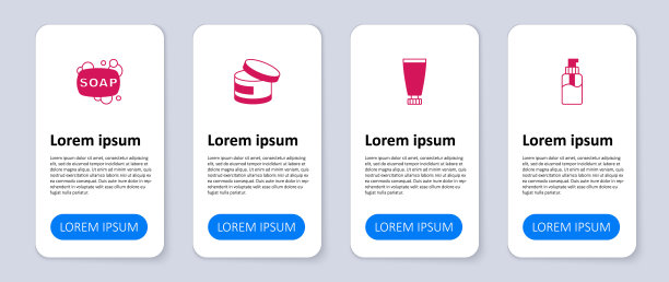 瓶装液体肥皂，面霜或乳液化妆品管，和酒吧。业务信息图表模板。向量图片下载