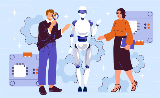 与机器人相关的矢量概念图片下载