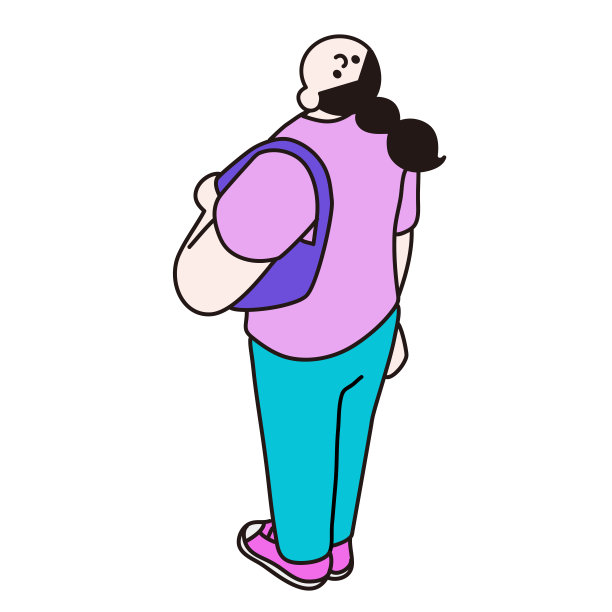 女人抬头看，头顶，画线，矢量图片下载