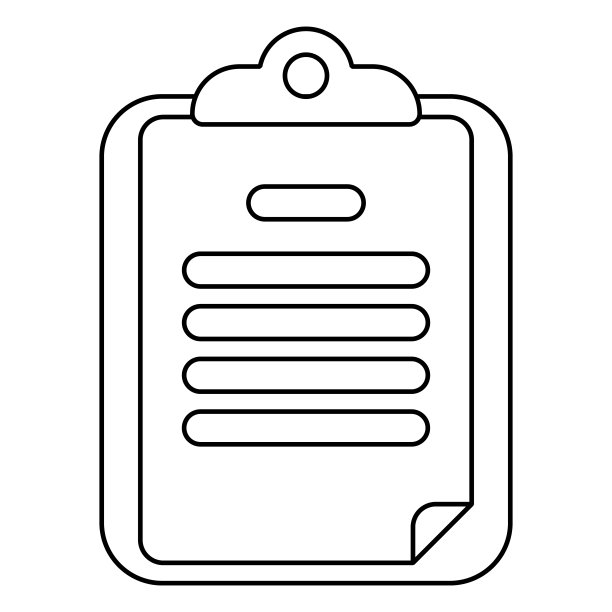 剪贴板和检查表文档图标。文档签署。矢量图图片下载