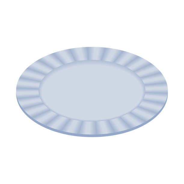 说明:空盘子。餐具。等距彩色插图。图片下载