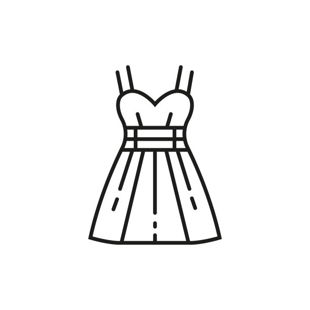 女装线图标。孤立矢量图图片下载