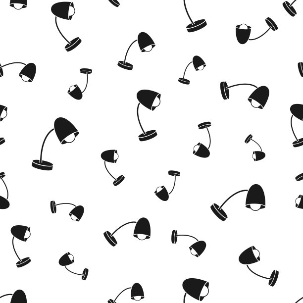 台灯。无缝模式。白色背景的图标图片下载