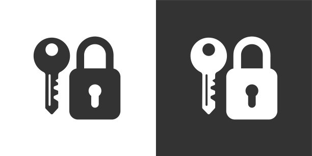 键保护和安全固体图标。包含数据，策略，规划，研究扎实的图标收集。矢量插图。网站设计、logo、app、模板、ui等图片下载