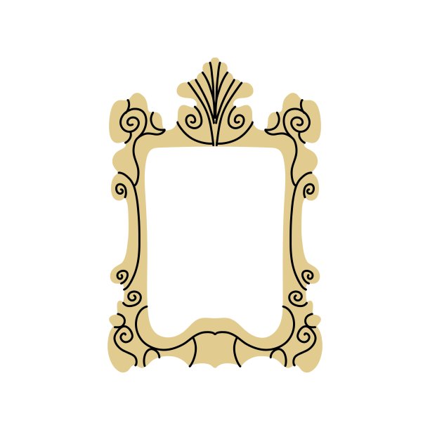 的框架。图像边界。各种装饰孤立元素不同形式的涂鸦风格。优雅的复古框架。现代镜面方形设计。美术馆的展品。矢量图图片下载