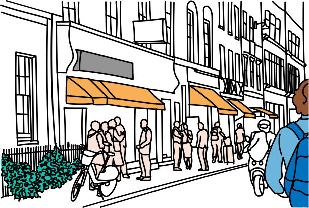 文化区街景橙色图片下载