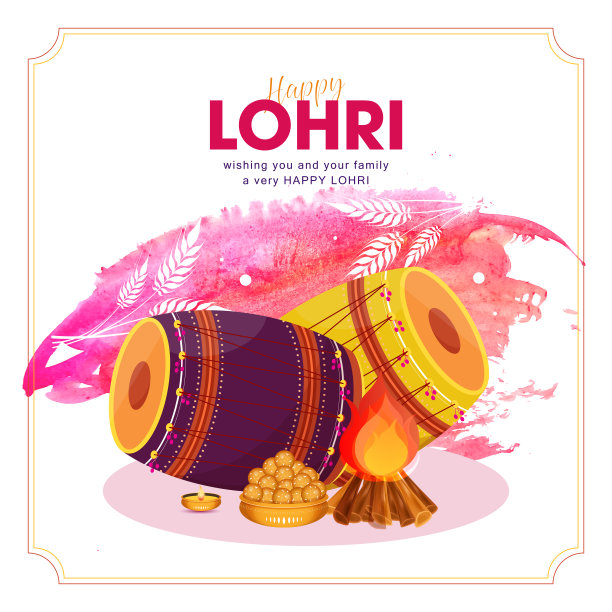 旁遮普节日Vaisakhi或Baisakhi背景的庆祝活动图片下载