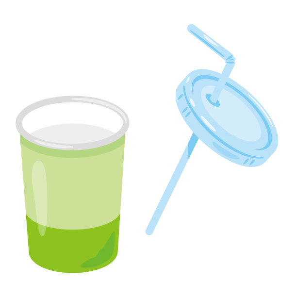 有盖子和吸管的纸杯图片下载