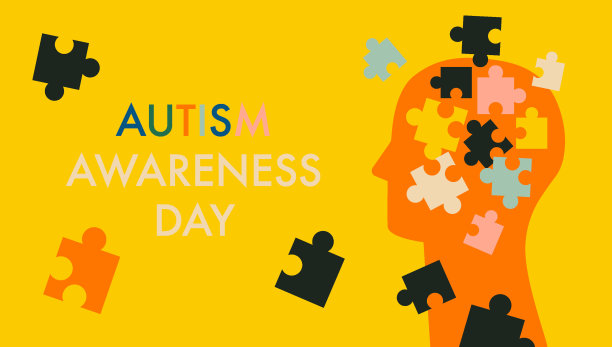 自闭症意识日矢量插图图片下载