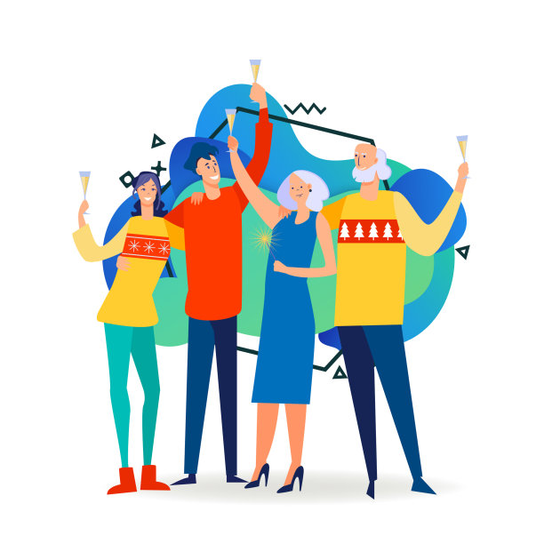 全家欢度圣诞节图片下载