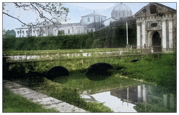 古色古香的黑白照片:菲律宾马尼拉南入口图片下载