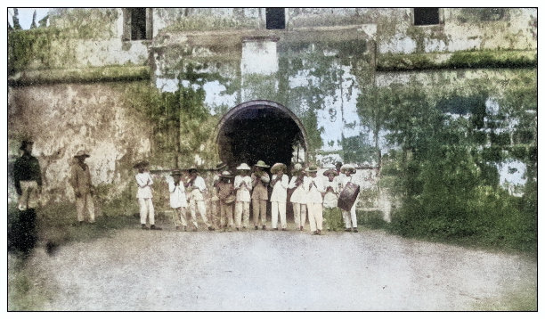 古色古香的黑白照片:菲律宾乐队图片下载