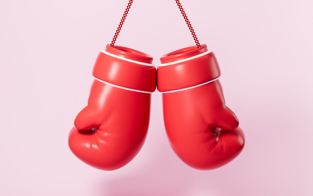 卡通拳击手套模型，3d渲染。图片下载