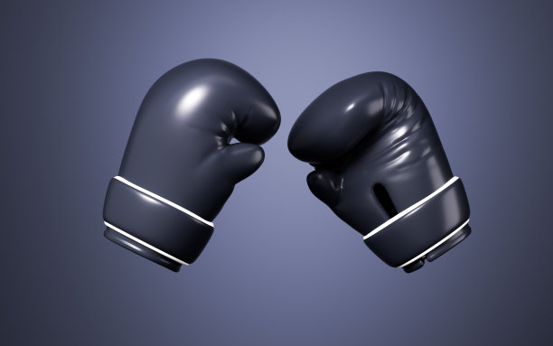 卡通拳击手套模型，3d渲染。图片下载