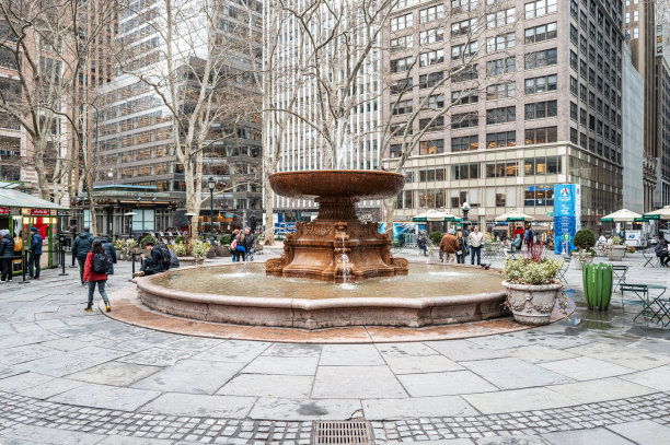 约瑟芬·肖·洛厄尔纪念喷泉，布莱恩特公园图片下载