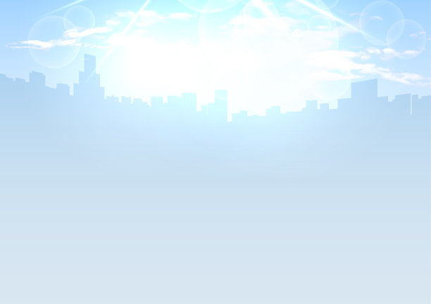 城市景观剪影和商业形象图片下载