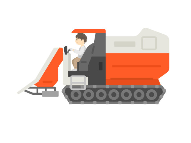 一个人在操作联合收割机。图片下载