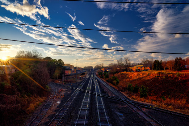 铁路轨道及景观线图片下载