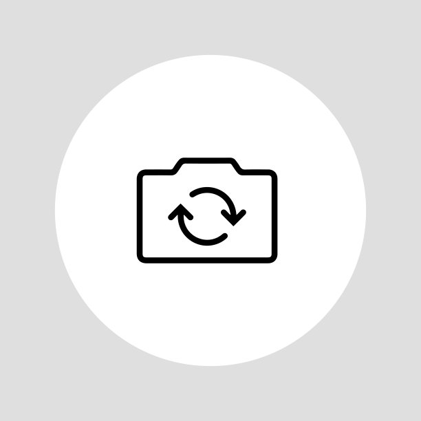 矢量相机开关隔离在白色背景矢量插图图片下载