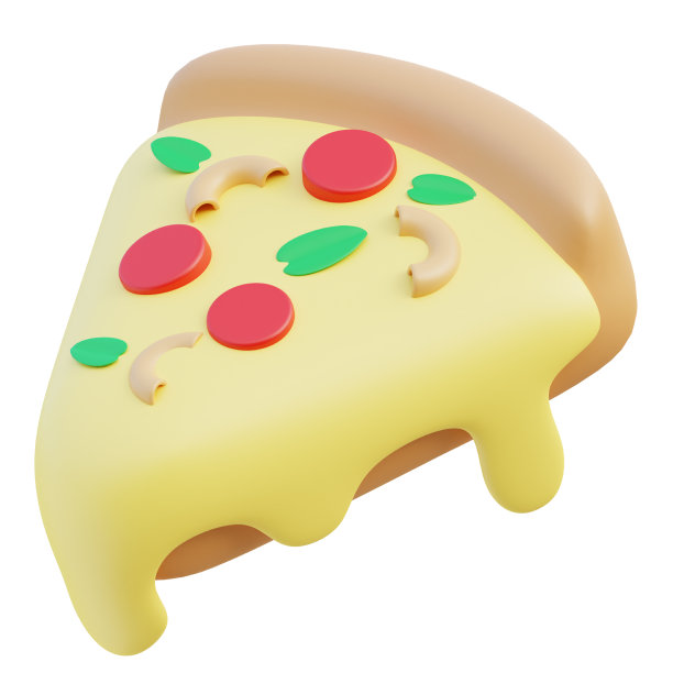 比萨切片3d渲染图图片下载