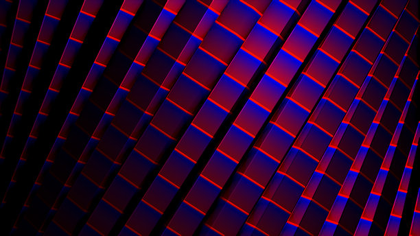 概念多色液体图案。紫蓝色波浪反射表面宏。时髦的彩色流体抽象流。图片下载